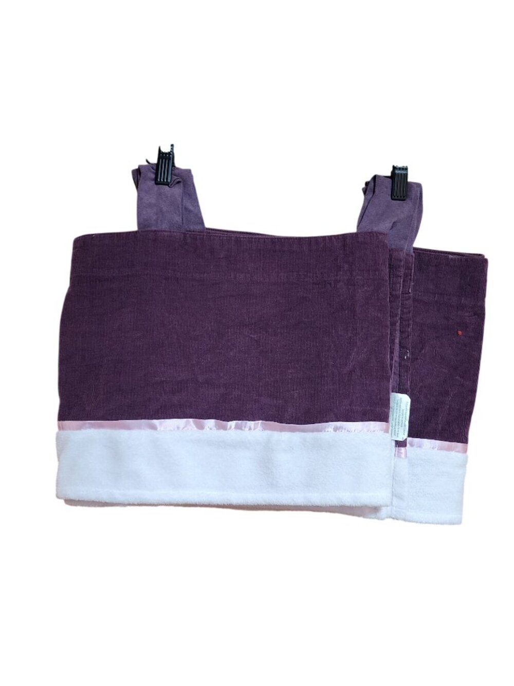 Lambs & Ivy Purple Corduroy Valance x2 62 x 12